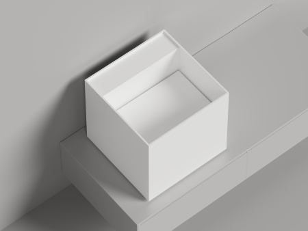 Раковина из литьевого мрамора Salini ARMONIA 130513TG 45х45 накладная цвет белый без отверстий под смеситель